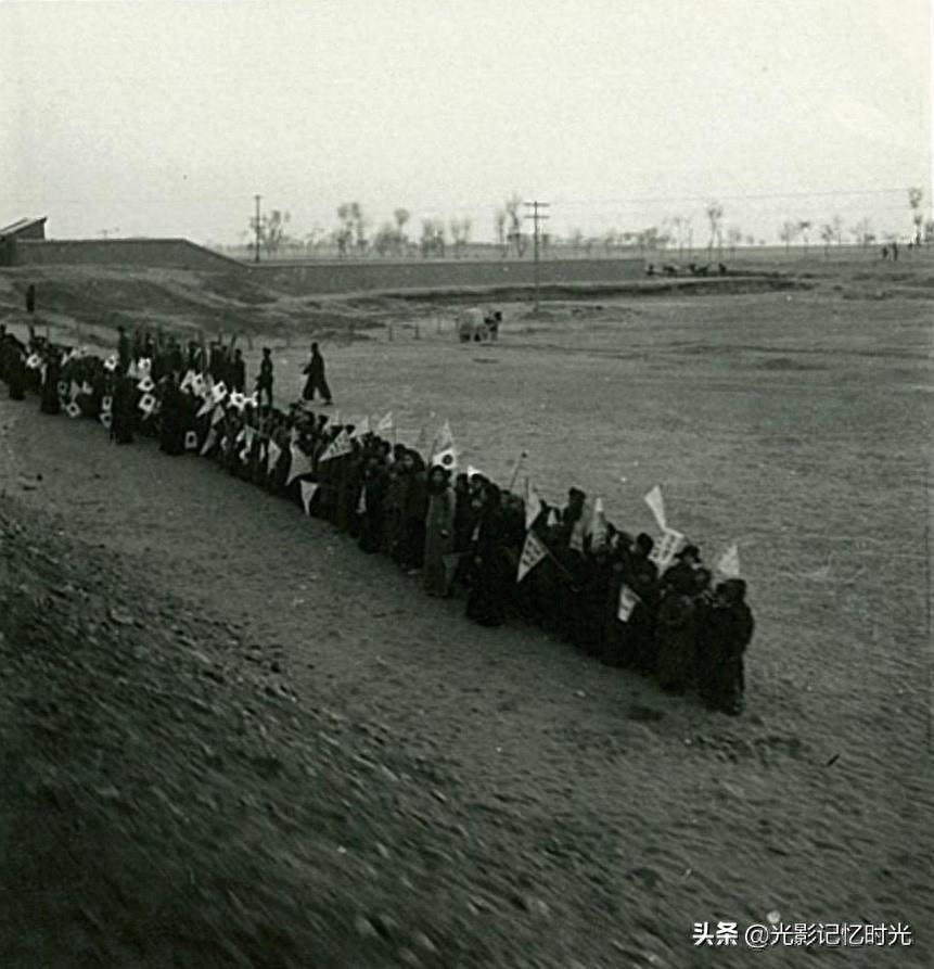 老照片：1940年--1941年石德铁路开通仪式（石家庄---德州）