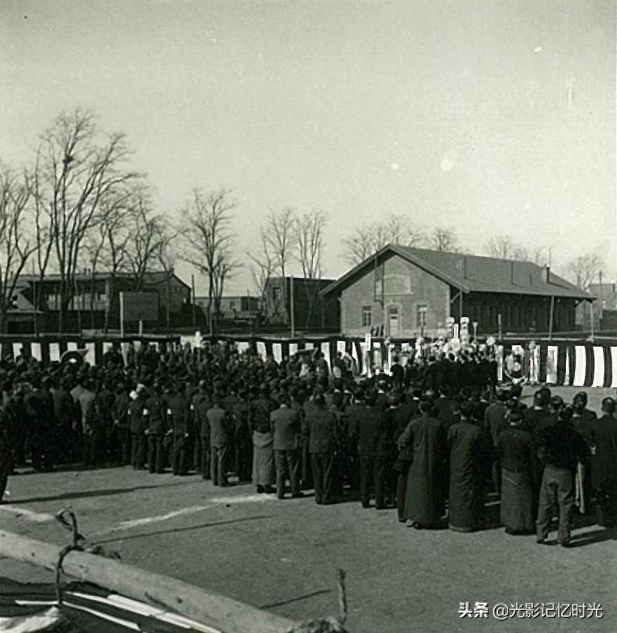 老照片：1940年--1941年石德铁路开通仪式（石家庄---德州）