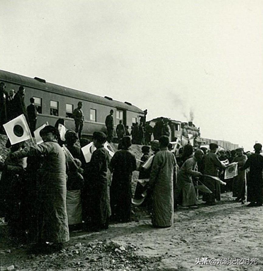 老照片：1940年--1941年石德铁路开通仪式（石家庄---德州）