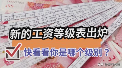 ​新的工资收入等级表出炉，共分6个阶层，快看一下你在哪一阶层？